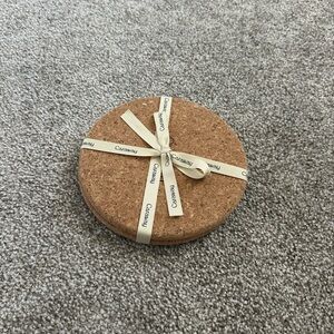 Cork Trivet Set with Branded Ribbon - Natural Cork